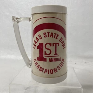 Taza de plástico alta del Campeonato Estatal de Dardos de Texas 1er Anual 1985 pies vale la pena - Imagen 1 de 7