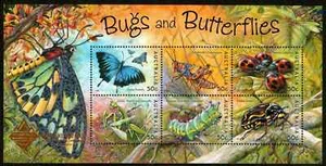 AUSTRALIA - 2003 Bugs & Butterflies souvenir sheet ovpt BANGKOK #2192c - VF MNH - Picture 1 of 1