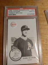 1985 Chong Modesto A's #17 Mark McGwire PSA 9 GEM MINT Correct Spelling
