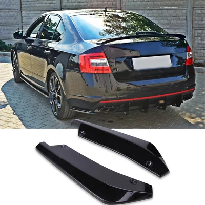 Difusor de para-choque traseiro divisor canard lábios proteger brilho para Skoda Octavia Kodiaq - Imagem 1 de 4
