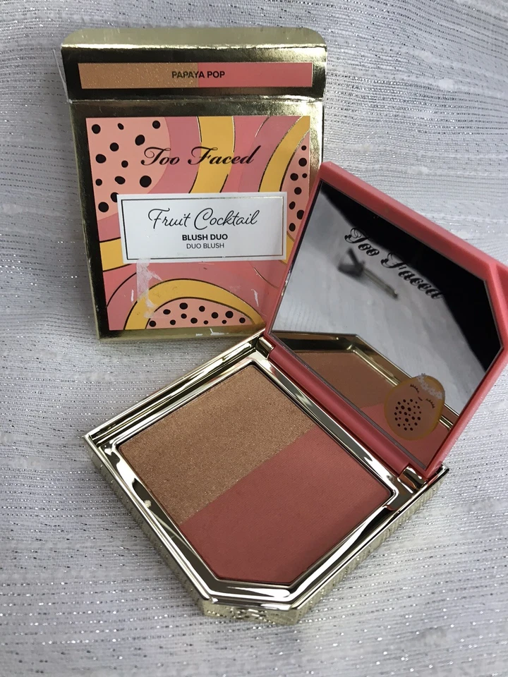 Too Faced Fruit Cocktail Blush Duo PAPAYA POP FULL SIZE NIB - Image 1 of 4