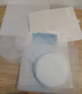 Darice And Quick Count Plastic Canvas Mesh Lot misc cut & scraps as is - Picture 1 of 7