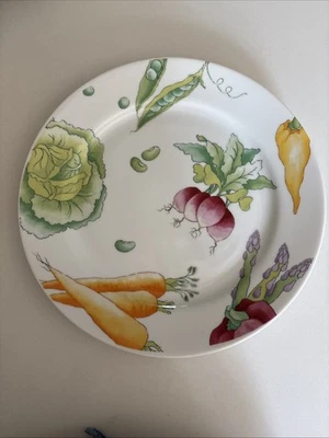CRATE & BARREL Monno Garden Vegetable 12" CHOP Plate Serving Platter (EUC**L@@K) - Image 1 of 3