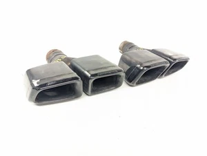 12-14 Mercedes W218 CLS550 AMG Exhaust Pipe Tip Set Black OEM (Cut) - Picture 1 of 6