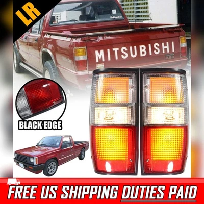 Luz Trasera LR Transparente Rojo Negro Llanta Ajuste Mitsubishi L200 Mighty Max 1986-1997 Foto 1 de 4