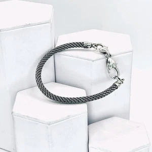 Brighton Beverly Glam Mesh Bracelet for Charms And Beads Antique Silver Tone - Picture 1 of 4