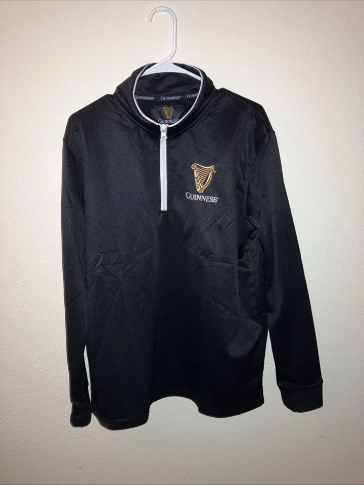 Guinness Men's Jacket Long Sleeves Quarter Zip Performance Pullover L - Image 1 of 4