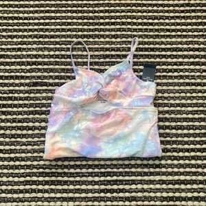 Abercrombie Kids Girls Front Cutout Marbled Pink Blue One Piece Swimsuit 11/12Y - Picture 1 of 6