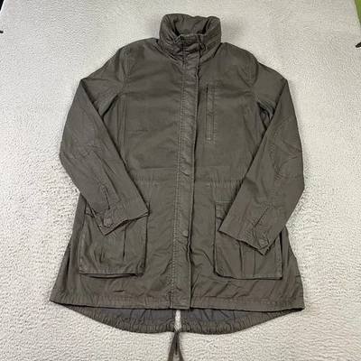 Chaqueta utilitaria parka con capucha para mujer James Perse talla 3 gris WQAP2641CU Foto 1 de 4