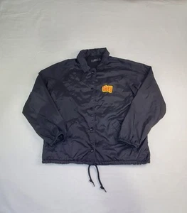 Obey Size M Button Up Windbreaker Black Men Ca12 - Picture 1 of 8