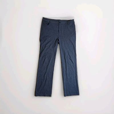 Athleta Women's 16T Dark Heather Gray Straight Leg Pants Stretch Pockets Zip  - Image 1 of 4