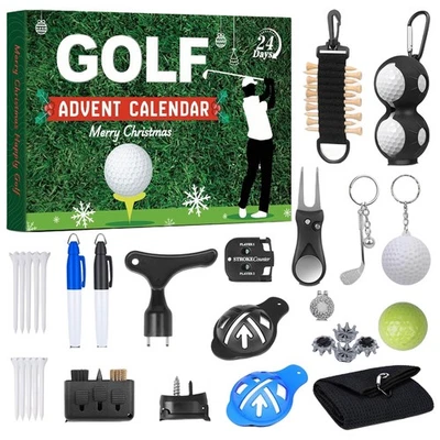 Christmas Golf Advent Calendar 2025 - 24 Boxes Accessory Set Golf Themed Design - Image 1 of 4