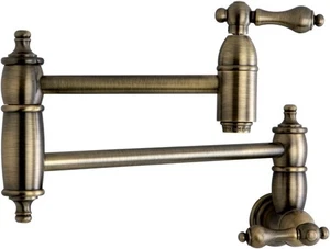 Elements of Design ES3103AL Pot Filler, Vintage Brass - Picture 1 of 5