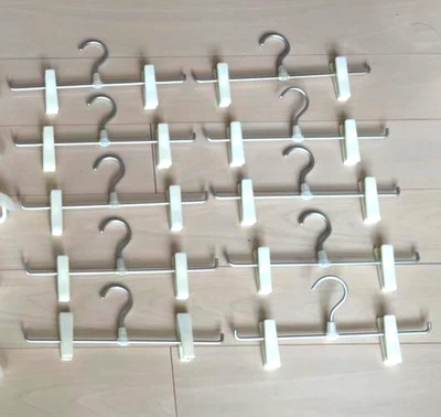 Calça de alumínio MUJI cabide saia com clipes 1 nível 10 peças conjunto economia de espaço Japão - Imagem 1 de 4