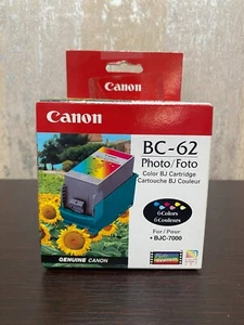 Canon BC-62 Color BJ Cartridge 6 Colors Genuine OEM Sealed Ink BJC 7000 - Picture 1 of 5