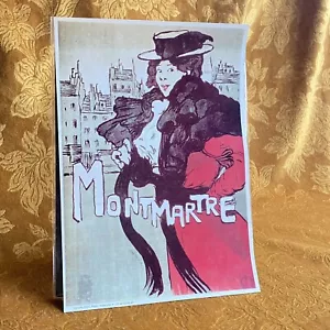 Poster vintage stampa francese Montmartre pubblicità retrò anni 1900 - Foto 1 di 7