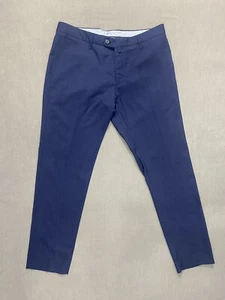 Pantalones de lana virgen JW Brine Italia azul marino 38 - Imagen 1 de 3