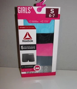 PACK de 5 pantalones cortos sin costuras para niños Reebok para niñas (talla pequeña 6-7) NUEVOS CON ETIQUETAS - Imagen 1 de 4