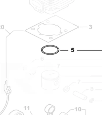 Anillo de pistón genuino ECHO A101000720 PB-2520 EB-252 Foto 1 de 2