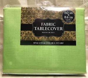 Tablecover Oblong Rectangle Fabric 60"x84" Bright Green - Picture 1 of 3