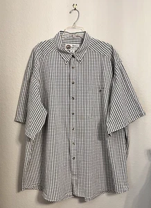 Basic Options Hemd Herren Big 3XL weiß blau kariert Kurzarm Tasche Baumwolle - Bild 1 von 16