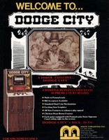Merit DODGE CITY 1988 NOS Original Video Poker Arcade Game Machine Sales Flyer
