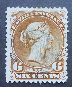 CANADA #27v VF LARGE QUEEN CAT.$200 CAN.SHIP $1.99 COMB. - Picture 1 of 2