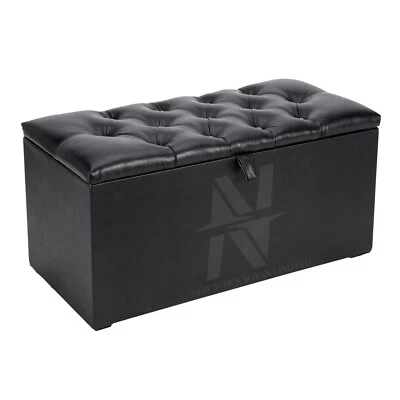 Ottoman Storage Box Footstools Home Chair Foot stool Pouffe Seat Bench Toys. - Image 1 of 3
