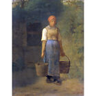 Jean Francois Millet Girl Carrying Water Painting Large Wall Art Print 18X24 In