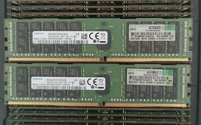 HPE 809083-091 805351-B21 DDR4 32G*2=64g 2R4 PC4-2400T RAM- - Image 1 of 2