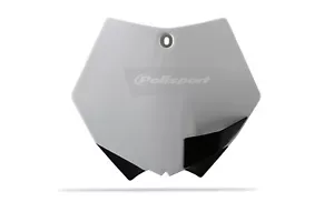 KTM Placa de matrícula delantera SX SXF 2007 - 2012 OEM Blanco Motocross Polisport - Imagen 1 de 1