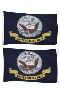 3x5 U.S. Navy Heavy Duty Polyester Nylon Double Sided Flag LICENSED Free Ship - Picture 1 of 1