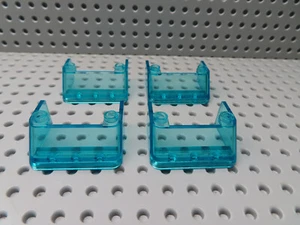 Lego 4 x Frontscheibe Windschutz 2437 transparent hellblau  3x4x1 - Bild 1 von 1