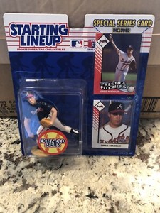 1993 Greg Maddux ATLANTA BRAVES Starting Lineup Figure & Cards Extended Series
