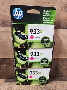 HP 933XL  Lot Of 3 MAGENTA Ink Cartridge CN056AL  11/2022  To 11/23 - Picture 1 of 5