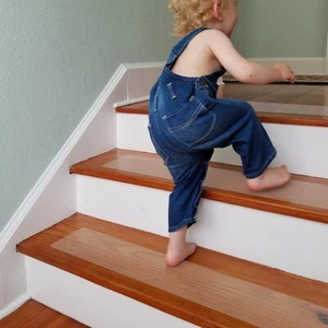 6"x30" Stair Treads Non-Slip Strips Indoor Clear Safety Anti Slip Step Grip 15pc - Picture 1 of 9