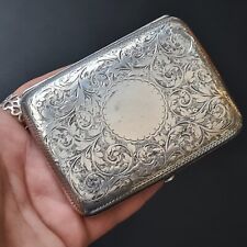 Antique Victorian Sterling Silver Cigarette Case Chester by William Neale 1897