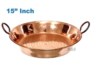 Paella Pan 15" Paellera de Cobre 100% Pure Copper Classic Cazo Traditional... - Picture 1 of 5