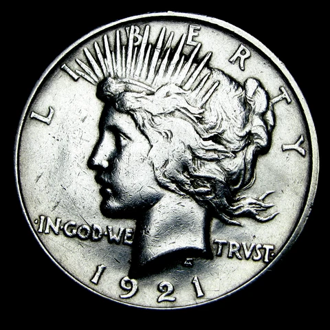 1921 Peace Dollar Silver ---- Stunning Details Key Date Rare Coin ---- #QT930 Cover