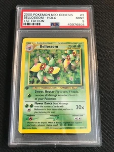 PSA 9 MINT Bellossom 3 Neo Genesis 1st Edition Holo Pokemon Card - Picture 1 of 2