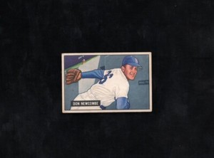 1951 Bowman Baseball-#6 Don Newcombe, Brooklyn Dodgers (R)  ex/mt+ centered
