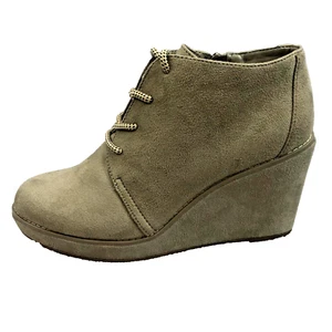Carlos Santana Womens 8 Wills Wedge Taupe Ankle Boot Left Boot Only Amputee - Picture 1 of 11