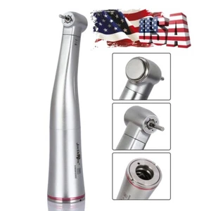 Dental Electric 1:5 Increasing Contra Angle Low Speed Handpiece Push Button USA - Picture 1 of 9