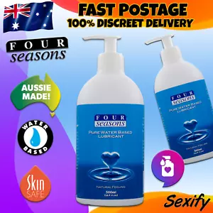 Four Seasons 500ml Personal Sex Lubricant Pump Lube Toy Safe Water Based Natural - Picture 1 of 12