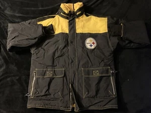 Vintage Champion Pittsburgh Steelers Football NFL Fleece Lined Winter Jacket XL - Picture 1 of 7