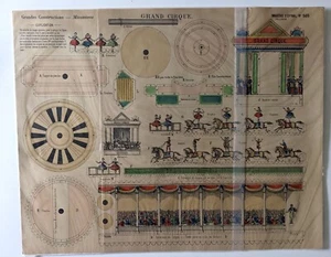 Rare Grandes constructions-Grand cirque- Imagerie d'Épinal Pellerin n°505- 1890 - Picture 1 of 7
