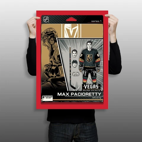 Vegas Golden Knights Max Pacioretty Action Figure 18" x 24" Serigraph Cover