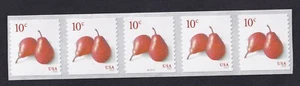 Scott #5039 Pears (10¢) PNC5 Plate # Coil of 5 Stamps - MNH - Picture 1 of 1
