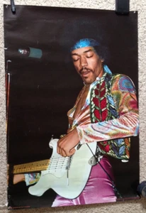Vintage 1972 Wizard & Genius JIMI HENDRIX Live Poster Switzerland #2094 38"x26" - Picture 1 of 7