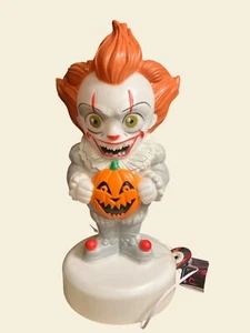Pennywise IT Blow Mold 12" Halloween Lighted Decor Clown w/ Pumpkin - Picture 1 of 13